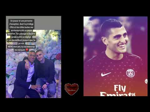 Kylian Mbappé's beautiful tribute to Marco Verratti who leaves PSG for Qatar #mbappe