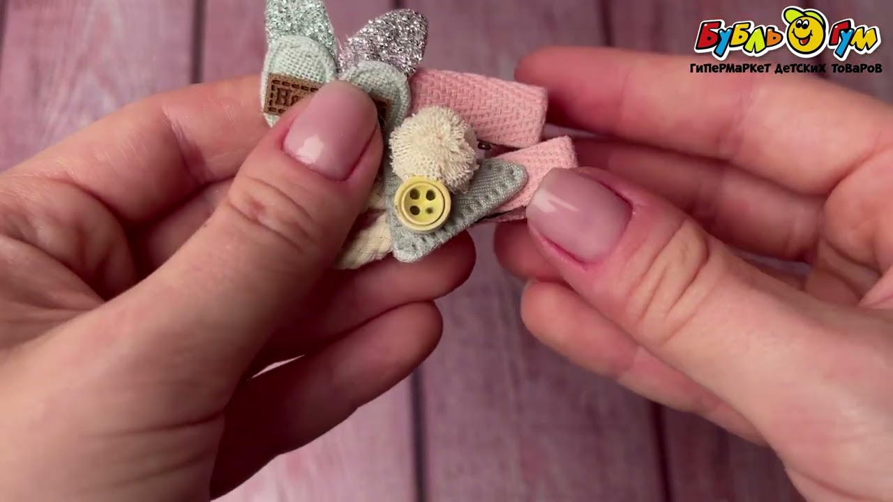 Набор заколок Lilly&Mia Сердце с пуговицей и мороженое - видео