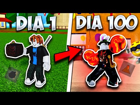Passei 100 Dias no Blox Fruits