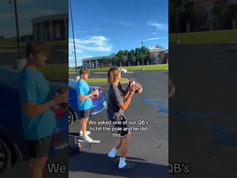I Asked Our QB To Hit The Pole And He Did This…