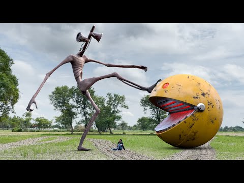 SIREN-HEAD vs PAC-MAN In Real Life #1 | Compilation Video | #spiderman #sirenhead #pacman