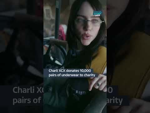 Charli XCX donates 10,000 pairs of underwear to charity #itvnews