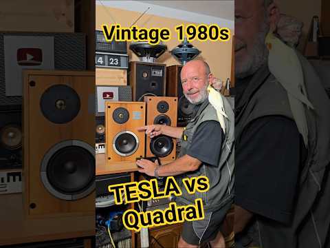 80s Vintage 2-Way TESLA BOOKSHELF SPEAKERS vs 3-Way Quadral SPEAKER Sound Comparison