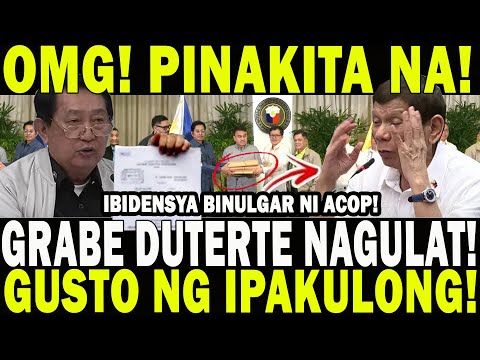 OMG! PINAKITA NA! GRABE DUTERTE NAGULAT! IBIDENSYA BINULGAR NI ACOP! GUSTO NG IPAKULONG SI DUTERTE!