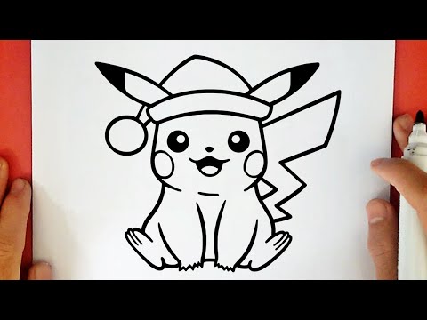 COMO DIBUJAR A PIKACHU DE NAVIDAD