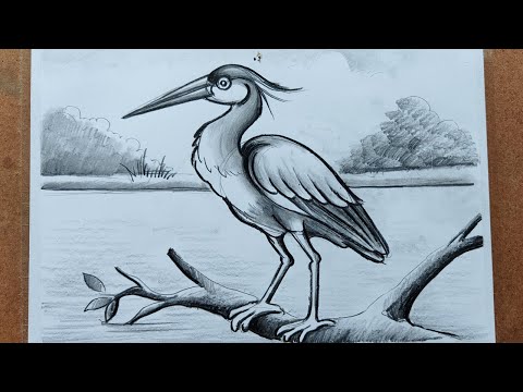 how to draw easy pencil sketch scenery,