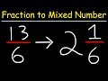 Converting Improper Fractions to Mixed Numbers
