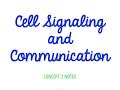 Exploring Cell Signaling and Communication in Homeostasis