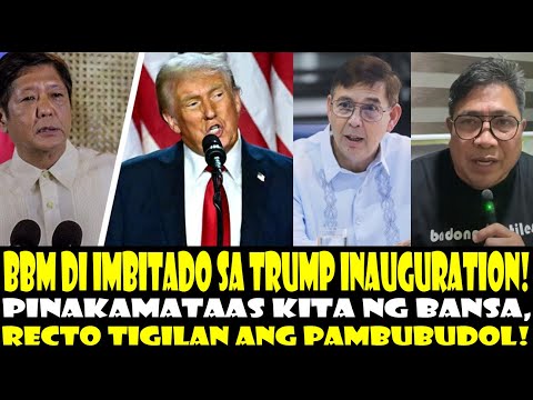 BBM DI INVITED SA INAUGURATION NI TRUMP! PINAKAMATAAS KITA NG BANSA, RECTO TIGILAN ANG PAMBUBUDOL!