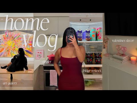 HOME VLOG: fridge restock, art gallery *productive week* lots of shopping + decorating apartment