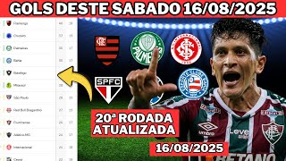 ⚽️ TODOS GOLS DO DIA! DESTE SABADO  16/08/2025   E RESUMO DA RODADA | TABELA ATUALIZADA BRASILEIRÃO