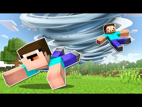 НУБ И ПРО СПАСАЮТСЯ ОТ ТОРНАДО В МАЙНКРАФТ ! НУБИК И ТРОЛЛИНГ ЛОВУШКА MINECRAFT