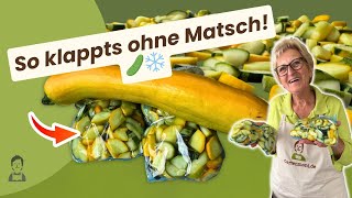 Zucchini richtig einfrieren: So bleibt sie knackig!🥒❄️