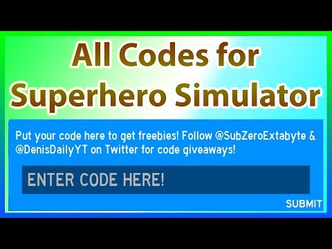 Codes For Superhero Simulator Roblox 07 2021 - superhero simulator roblox codes