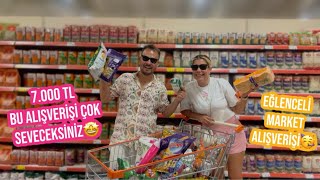 7.000 TL BÜYÜK EĞLENCELİ MARKET ALIŞVERİŞİ🎉KARI KOCA NELER ALDIK🔥BU ALIŞVERİŞİ ÇOK SEVECEKSİNİZ😍