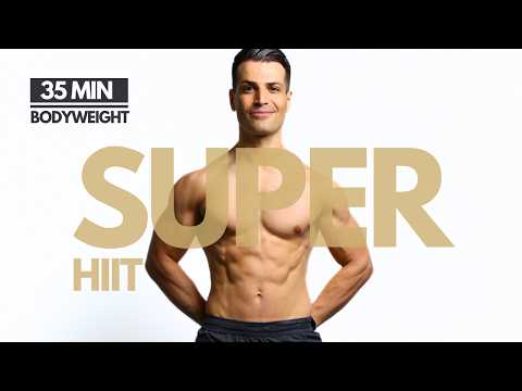 35 Minute Bodyweight HIIT Superset Workout | Burn Up to 500 Calories | Follow Along with Coaching