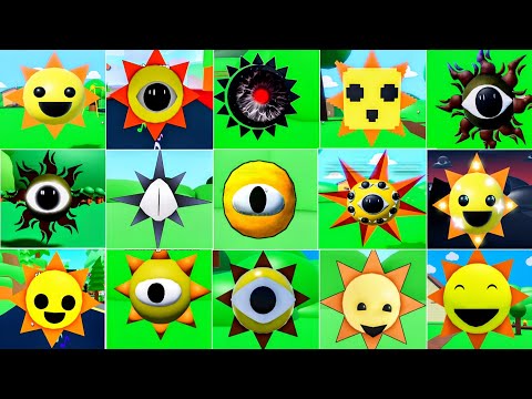 All Sprunki MR SUN All PHASES Evolution In Different SPRUNKI Roblox Games | 3D Sprunki Animation