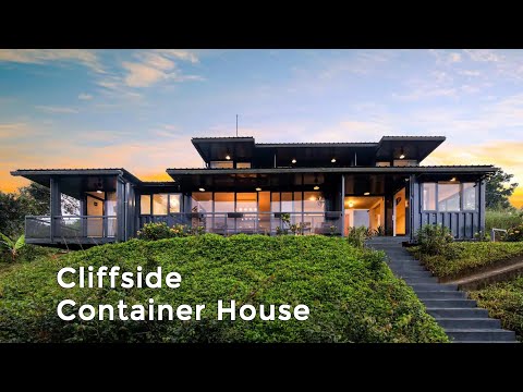 5 Bedroom Shipping Container House on a Cliff- Hillside Views