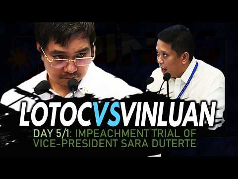 Day 5: VP Sara Duterte Impeachment Trial | Cross-Examination ni Vinluan kay NBI Witness Lotoc (1/4)