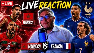LIVE REACTION MAROCCO-FRANCIA! 🇲🇦🇫🇷 Scontro Epico per la Storia!