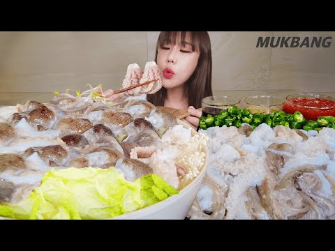 SUB) 오동통 쭈꾸미회 쭈꾸미 샤브샤브 칼국수에 김치까지 먹방 Webfoot octopus Sashimi Kimchi Noodles REAL SOUND ASMR MUKBANG