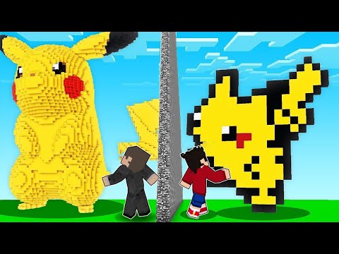 Pikachu İle Yapı Kapışması Trollendi! - Minecraft