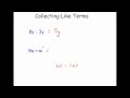 Combining Like Terms in Algebra