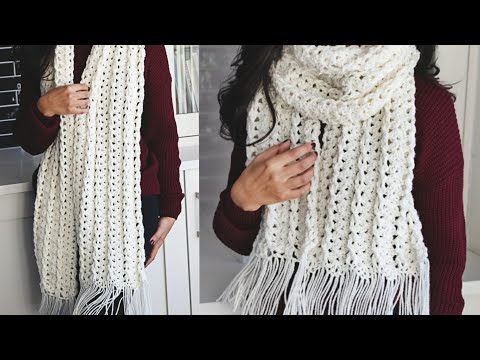 شال كروشيه مستطيل جديد وسهل/crochet shawl