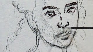 I used a limitted palette to paint this portrait
