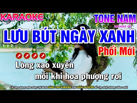 Lưu Bút Ngày Xanh Karaoke Nhạc Sống Tone Nam | Nàng Thơ Karaoke