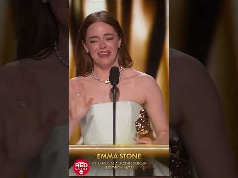 Emma Stone quotes Taylor Swift lyrics as she accepts Oscar for best actress!