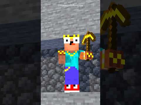 HELP Rich Noob SAVE Poor Herobrine Mining Challenge #minecraftshorts #fyp