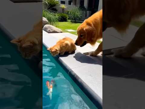 Chó lầy lội, Mèo tội nghiệp #chó #mèo #hàihước