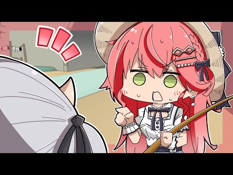 金コイよりレアなお嬢が現れてびっくりするみこち【ホロライブ切り抜き漫画】【さくらみこ/百鬼あやめ】【手描き】