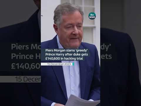 Piers Morgan slammed Prince Harry following a High Court ruling over phone-hacking #itvnews