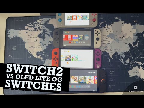 Nintendo Switch 2 vs OLED vs Lite vs OG – Size Comparison & Design Differences!