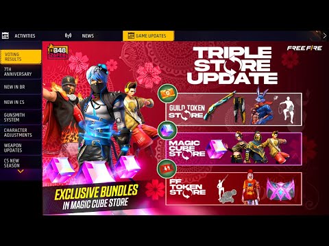 OB48 Tripal Store Update Free Fire🥳🔥| Magic Cube Store Update | Free Fire New Event | ff new event