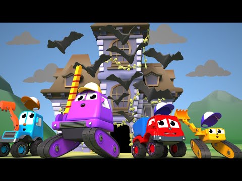 FRIENDS ON WHEELS EP 52 - MIGHTY MACHINES ARE VISITING A HAUNTED HOUSE
