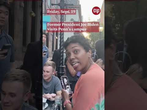 Former President Joe Biden visits Penn’s campus