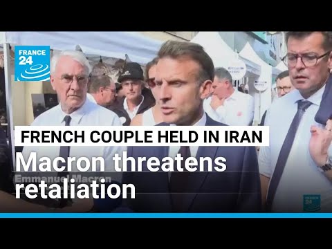 YouTube video thumbnail: Macron Threatens Retaliatory Measures Against Iran Over Detained French Couple 