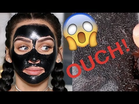 TRYING A PAINFUL BLACKHEAD CLEARING MASK | Carli Bybel