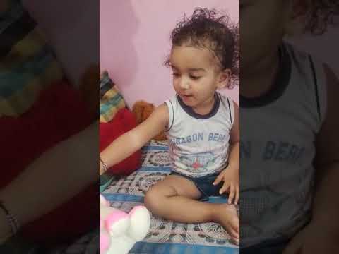 Cute baby playing with toys #elephant #dog #teddybear #fun #kittu's world