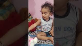 Cute baby playing with toys #elephant #dog #teddybear #fun #kittu's world