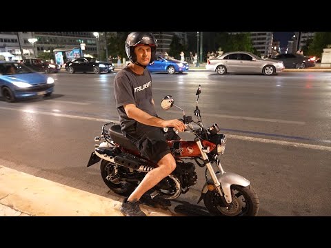 Max speed with brand new HONDA DAX 125 (2 people riding)