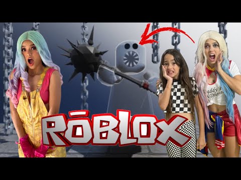 ESCAPE DO CASTELO ASSOMBRADO COM A ARLEQUINA E RAPINA - (Escape The Castle Fortress! Obby) ROBLOX