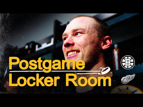 Swayman, Geekie, and Kastelic speak to the media following the Bruins 3-2 shootout win over Detroit.