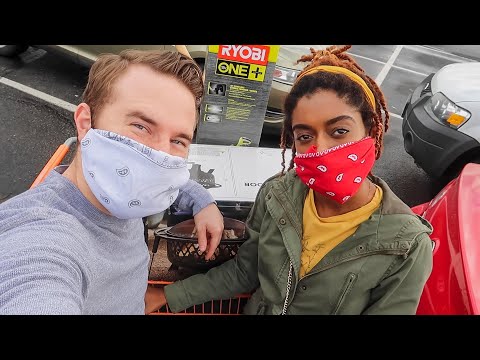 home depot haul + fixing up the backyard