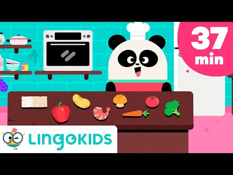 LUNCH TIME! 🍝 😋 Lingokids Food Songs for Kids + Vocabulary + Cartoons