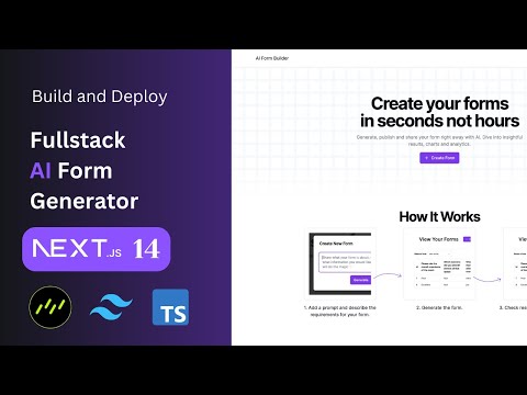 Fullstack AI Form Builder Tutorial with Next JS, TypeScript, Drizzle ORM, React, OpenAI, Stripe