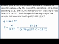 Thermal Energy and Specific Heat